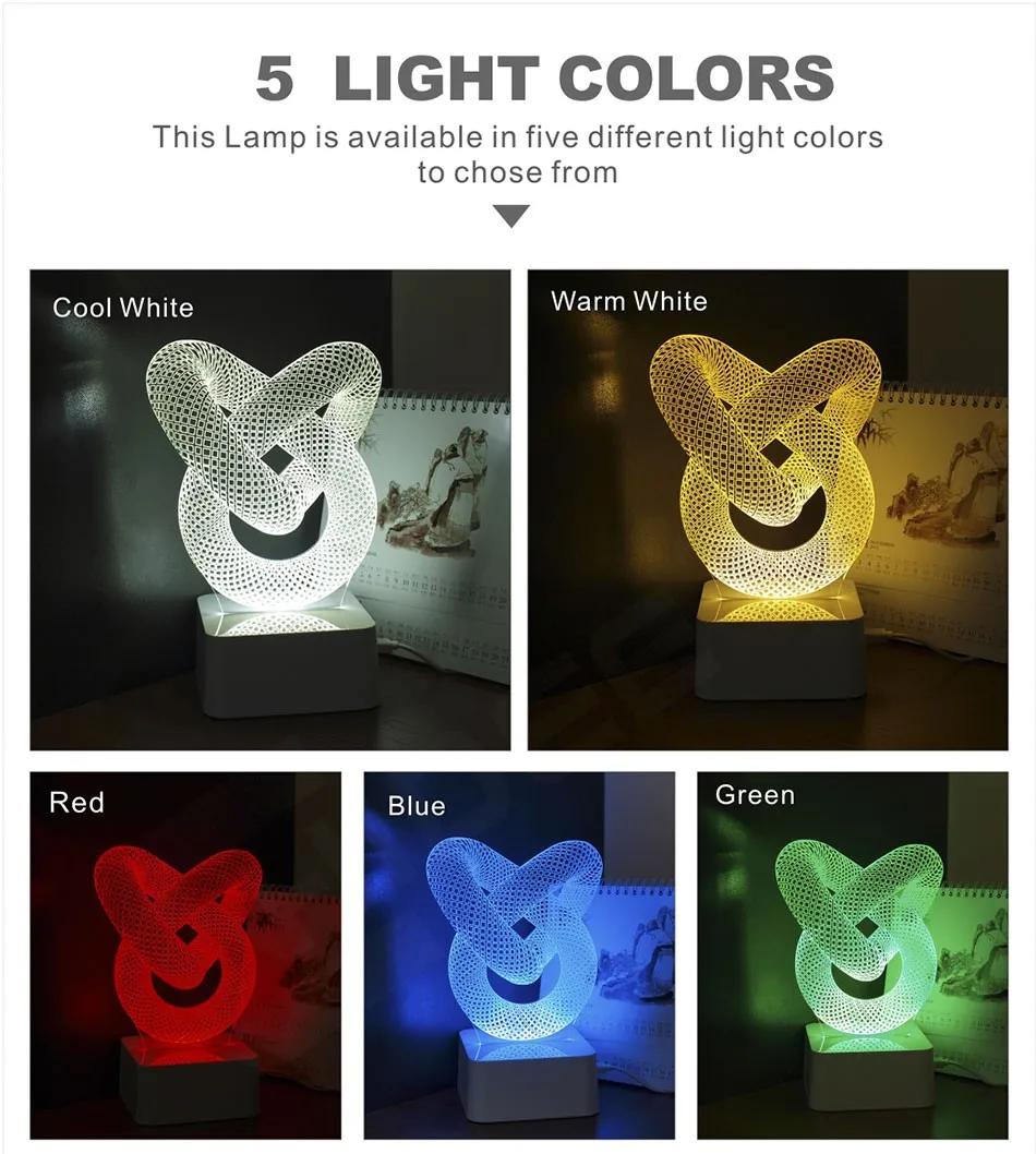 Limited Novelty Warm Chinese Knot Lamp Table Bed Room Abajur Touch Switch Night Light 3d LED Desk Light (4)